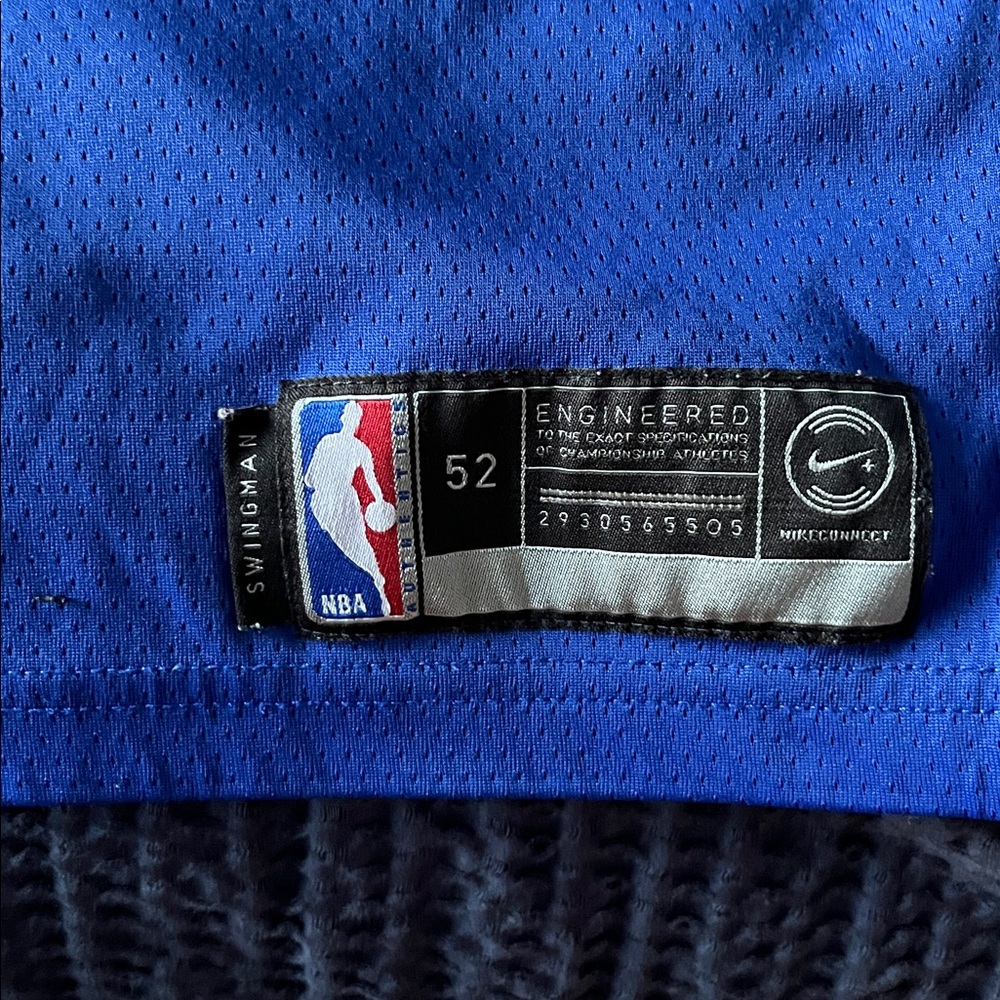Nike Porzingis Blue and Orange New York Jersey - Picture 3 of 6